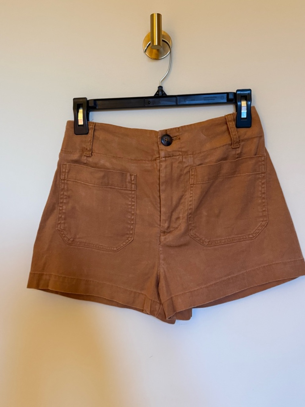 Maeve Rust Brown High-Rise Jean Shorts